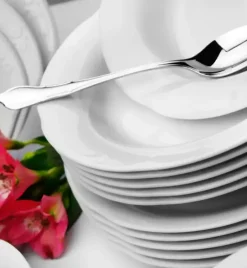 CHODZIEŻ KAMELIA C000 BIAŁA Serwis obiadowo-kawowy 84 el / 12 osób / porcelana