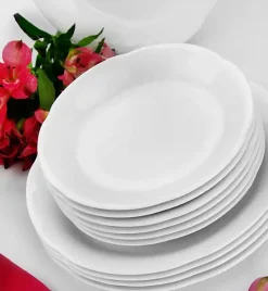 CHODZIEŻ KAMELIA C000 BIAŁA Serwis obiadowo-kawowy 30 el / 6 osób / porcelana