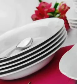CHODZIEŻ KAMELIA C000 BIAŁA Serwis obiadowo-kawowy 30 el / 6 osób / porcelana