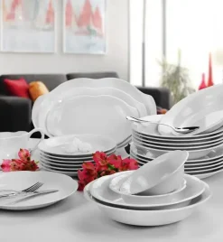 CHODZIEŻ KAMELIA C000 BIAŁA Serwis obiadowy 44 el / 12 osób / porcelana