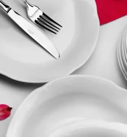 CHODZIEŻ KAMELIA C000 BIAŁA Serwis obiadowy 44 el / 12 osób / porcelana