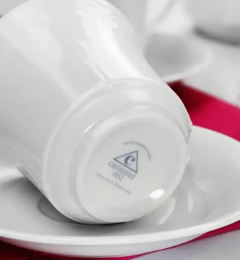 CHODZIEŻ KAMELIA C000 BIAŁA Serwis kawowy 39 el / 12 osób / porcelana
