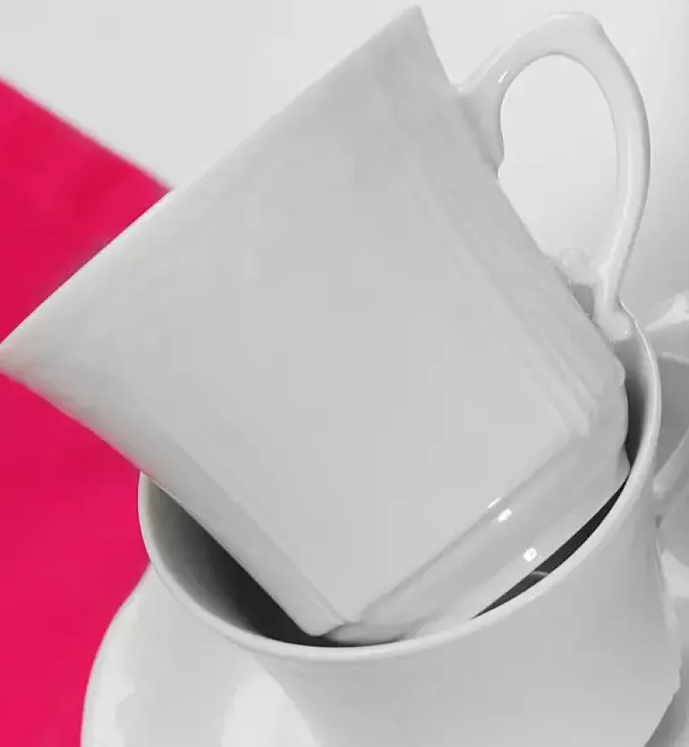 CHODZIEŻ KAMELIA C000 BIAŁA Serwis kawowy 39 el / 12 osób / porcelana