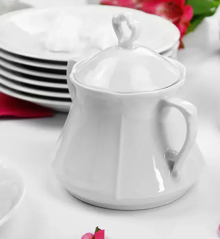 CHODZIEŻ KAMELIA C000 BIAŁA Serwis kawowy 39 el / 12 osób / porcelana