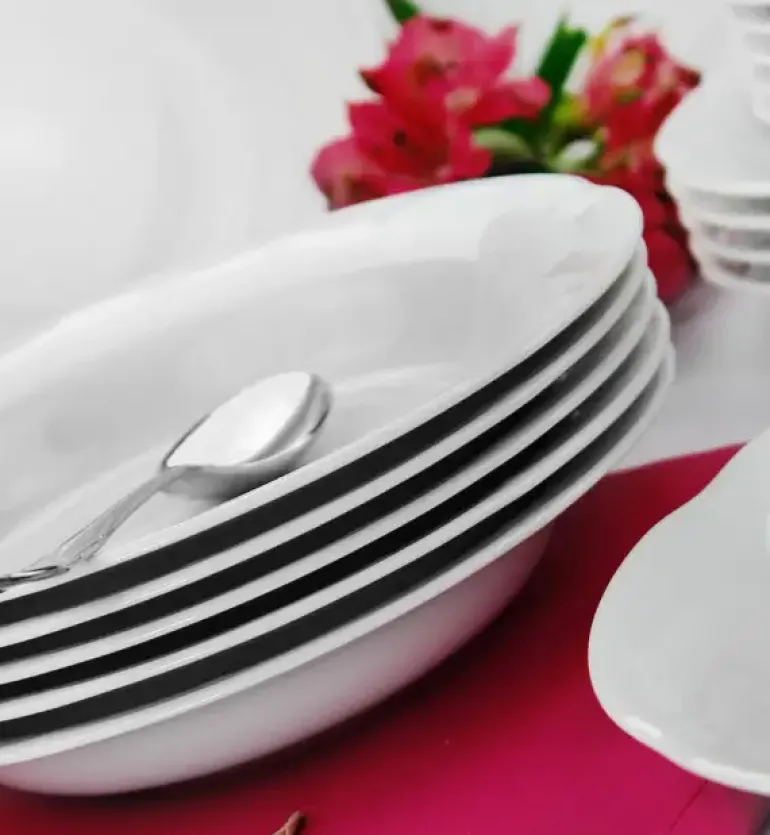 CHODZIEŻ KAMELIA C000 BIAŁA Talerz płytki 24 cm / porcelana
