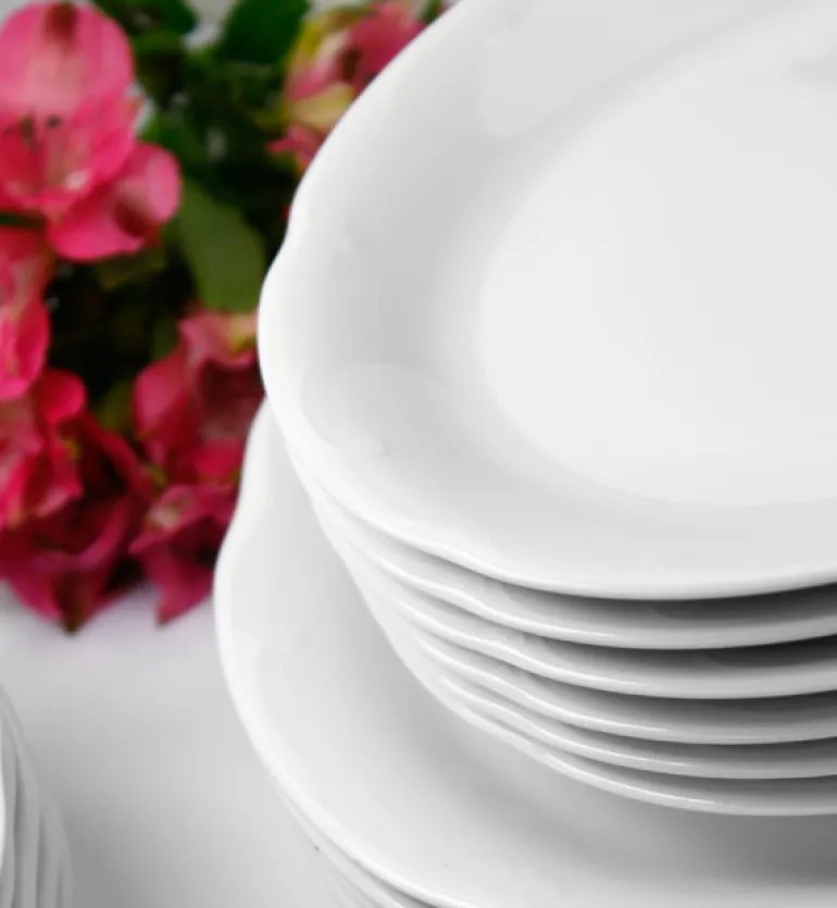 CHODZIEŻ KAMELIA C000 BIAŁA Talerz płytki 24 cm / porcelana