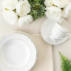 CHODZIEŻ MARIA TERESA B014 ZŁOTA LINIA Zestaw kawowy 39 el / 12 osób / porcelana