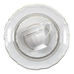 CHODZIEŻ MARIA TERESA B014 ZŁOTA LINIA Zestaw kawowy 39 el / 12 osób / porcelana
