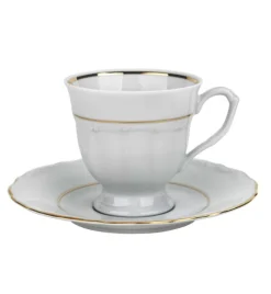 CHODZIEŻ MARIA TERESA B014 ZŁOTA LINIA Zestaw kawowy 39 el / 12 osób / porcelana