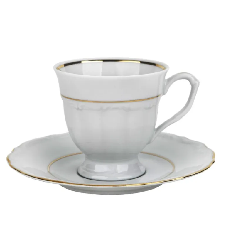 CHODZIEŻ MARIA TERESA B014 ZŁOTA LINIA Zestaw kawowy 39 el / 12 osób / porcelana