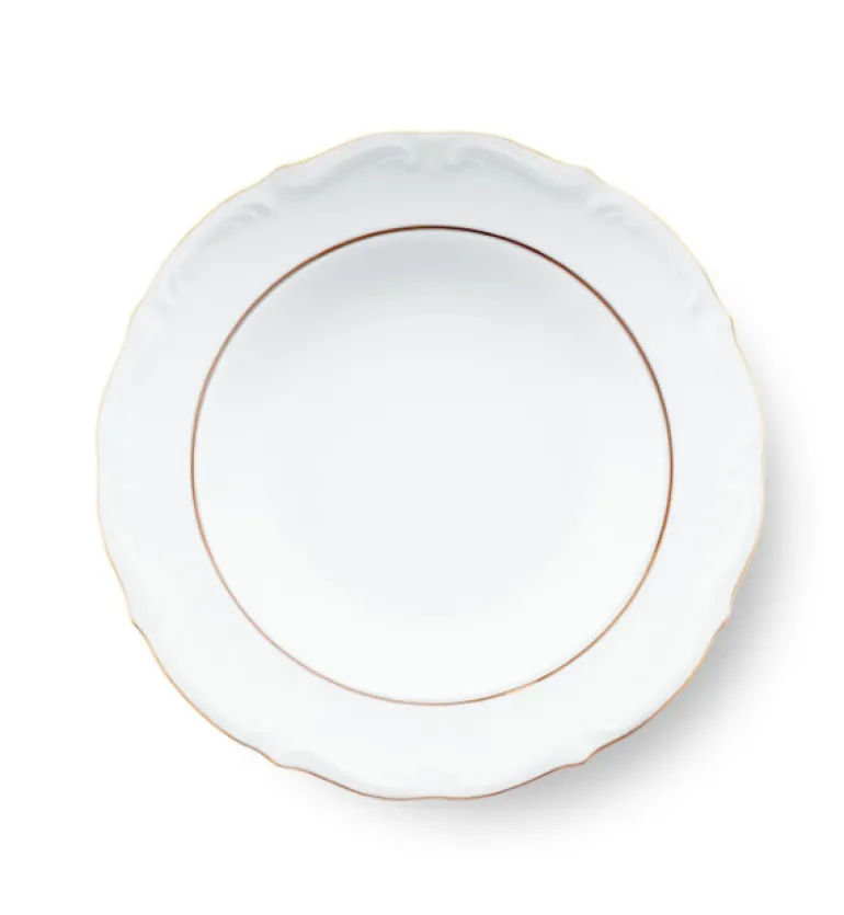 CHODZIEŻ MARIA TERESA B014 ZŁOTA LINIA | Talerz głęboki 22,5 cm / porcelana