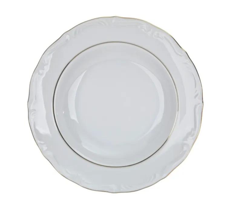 CHODZIEŻ MARIA TERESA B014 ZŁOTA LINIA | Talerz płytki 25 cm / porcelana