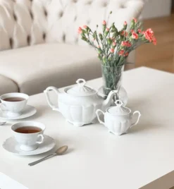 CHODZIEŻ MARIA TERESA C001 BIAŁA Cukiernica z pokrywką 400 ml | porcelana