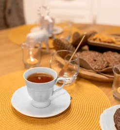 CHODZIEŻ MARIA TERESA C001 BIAŁA Filiżanka 210 ml ze spodkiem / porcelana
