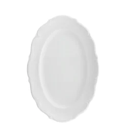 CHODZIEŻ MARIA TERESA C001 BIAŁA Rawier owalny 22 cm | porcelana