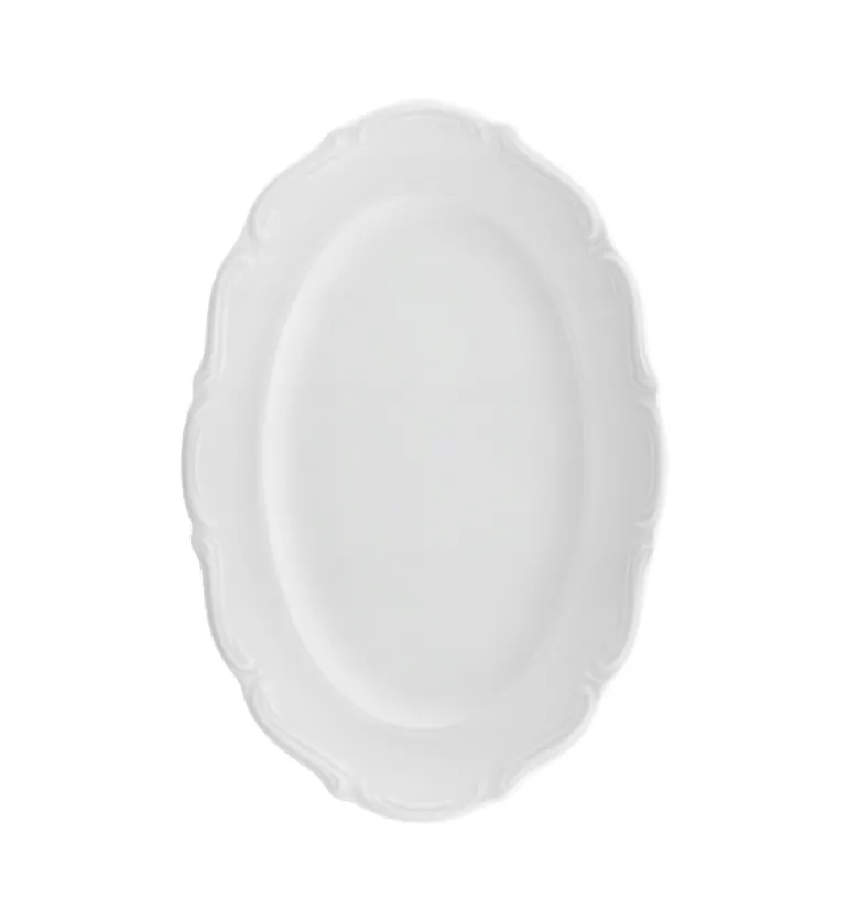 CHODZIEŻ MARIA TERESA C001 BIAŁA Rawier owalny 22 cm | porcelana