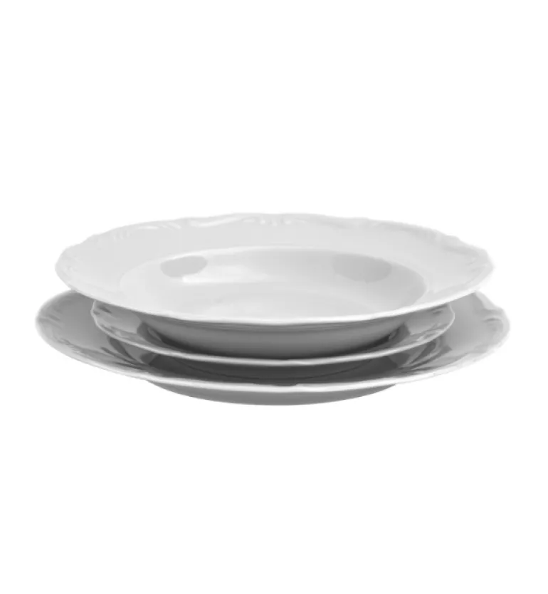 CHODZIEŻ MARIA TERESA C001 BIAŁA Zestaw obiadowy 54 el dla 18 osób / porcelana