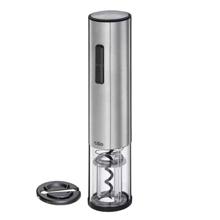 CILIO | Brunello | korkociąg elektryczny ładowany przez USB, stal nierdzewna, śred. 5 x 21 cm