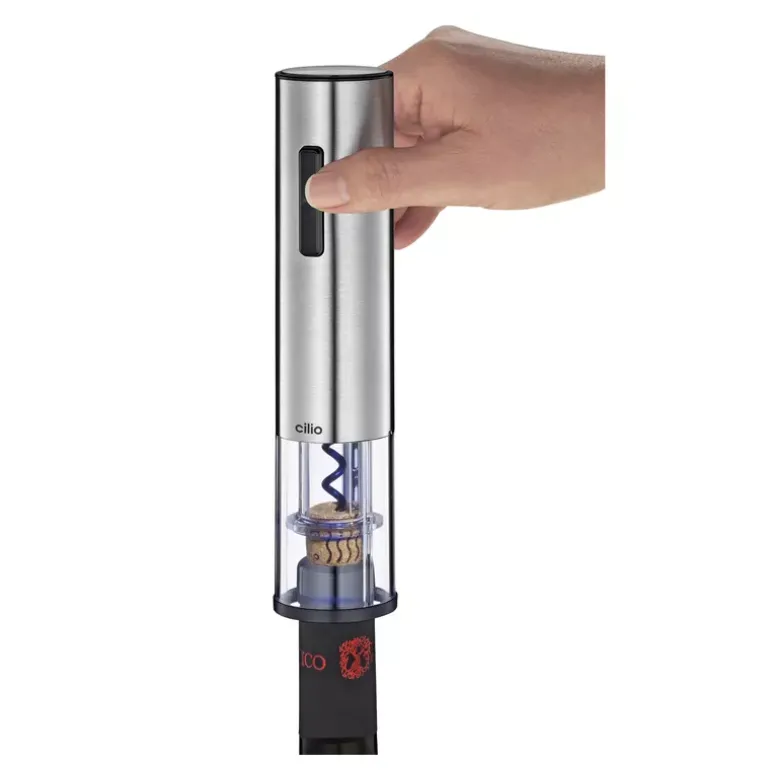 CILIO | Brunello | korkociąg elektryczny ładowany przez USB, stal nierdzewna, śred. 5 x 21 cm