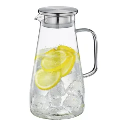 CILIO | Emilia | dzbanek, szkło borokrzemowe/stal nierdzewna, 1,6 l, śred. 12,5 x 22,5 cm