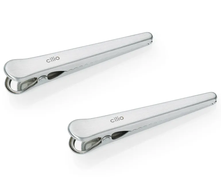 CILIO Klipsy do torebek, 2 szt. / stal nierdzewna / FreeForm