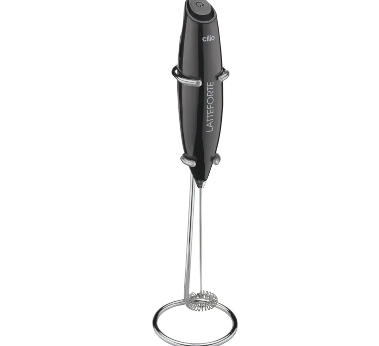 CILIO LATTEFORTE Spieniacz do mleka na stojaku 23 cm / czarny błyszczący / FreeForm