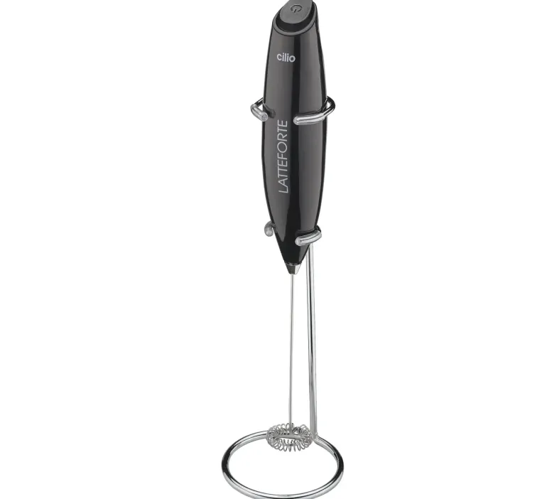 CILIO LATTEFORTE Spieniacz do mleka na stojaku 23 cm / czarny błyszczący / FreeForm