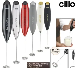 CILIO LATTEFORTE Spieniacz do mleka na stojaku 23 cm / czarny matowy / FreeForm