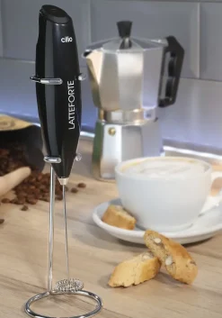 CILIO LATTEFORTE Spieniacz do mleka na stojaku 23 cm / czarny matowy / FreeForm
