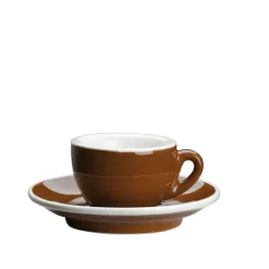 CILIO | Roma | filiżanka do espresso, ze spodkiem, 0,05 l, brąz
