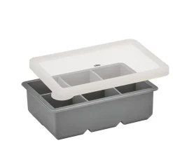 CILIO Silikonowa foremka na lód z pokrywką na 6 dużych kostek 17×12×5 cm / FreeForm
