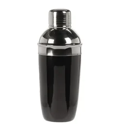 EXCELLENT HOUSEWARE Shaker barmański z akcesoriami 5 el czarny / stal nierdzewna