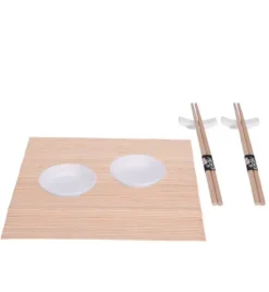 EXCELLENT HOUSEWARE Zestaw do sushi dla dwóch osób 7 el / biały