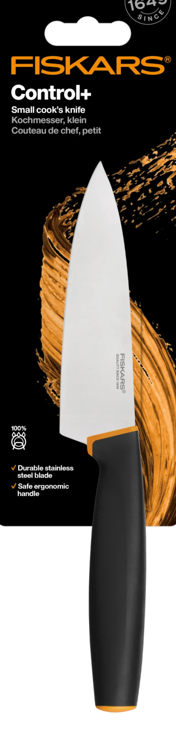 FISKARS CONTROL+ Komplet 2 noży + ostrzałka ceramiczna Roll-Sharp / japońska stal nierdzewna