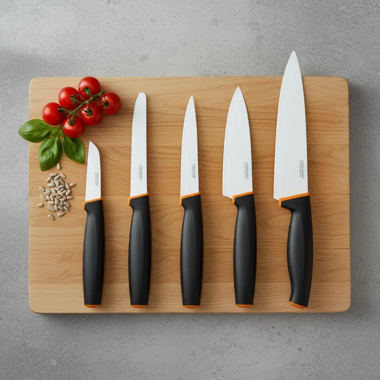 FISKARS CONTROL+ Zestaw 5 noży FAVOURITE + COOK'S SET w pudełku / japońska stal nierdzewna