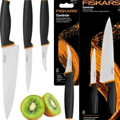 FISKARS CONTROL+ Zestaw 3 noży kuchennych COOK'S SET / japońska stal nierdzewna