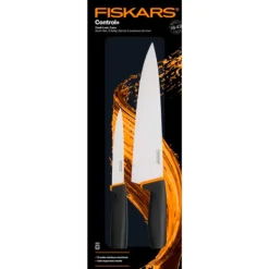 FISKARS CONTROL+ Zestaw 3 noży kuchennych COOK'S SET + Ostrzałka 3w1 uniwersalna / japońska stal nierdzewna