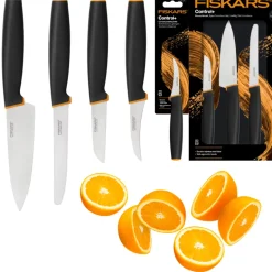 FISKARS CONTROL+ Zestaw 4 noży kuchennych FAVOURITE SET / japońska stal nierdzewna
