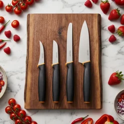 FISKARS CONTROL+ Zestaw 4 noży kuchennych FAVOURITE SET / japońska stal nierdzewna