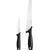 FISKARS ESSENTIAL Komplet 8 noży (kuchenne +do warzyw +do obierania) w pudełku + Ostrzałka + Skrobaczka ESSENTIAL