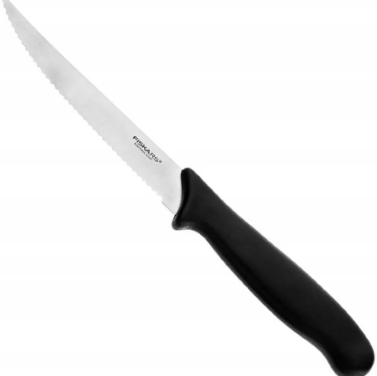 FISKARS ESSENTIAL Komplet 5 noży (kuchenne +do warzyw) w pudełku | stal nierdzewna HRC 53 + Skrobaczka ESSENTIAL