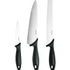 FISKARS ESSENTIAL Komplet 5 noży (kuchenne +Szefa) w pudełku + Ostrzałka ESSENTIAL