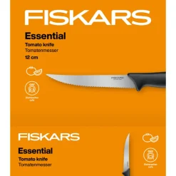 FISKARS ESSENTIAL Komplet 6 noży (kuchenne + Szefa + do pomidorów) / stal nierdzewna