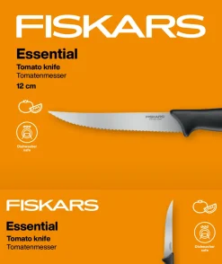 FISKARS ESSENTIAL Komplet 9 noży (kuchenne + Szefa + do obierania + do pomidorów) / stal nierdzewna