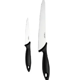 FISKARS ESSENTIAL Komplet 8 noży (kuchenne +Szefa +do warzyw) w pudełku / stal nierdzewna HRC 53 + Skrobaczka ESSENTIAL