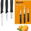FISKARS ESSENTIAL Zestaw 3 noży do obierania / stal nierdzewna HRC 53