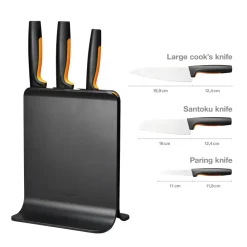 FISKARS FUNCTIONAL FORM 1057555 Komplet 3 noży w bloku czarnym