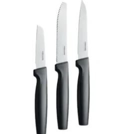 FISKARS FUNCTIONAL FORM 10577561+1057551 Komplet 4 noży kuchennych + deska do krojenia 35x25 cm w pudełku + ostrzałka ceramiczna Essential Roll-Sharp