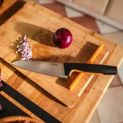 FISKARS FUNCTIONAL FORM Komplet 7 noży kuchennych luzem + Ostrzałka ESSENTIAL