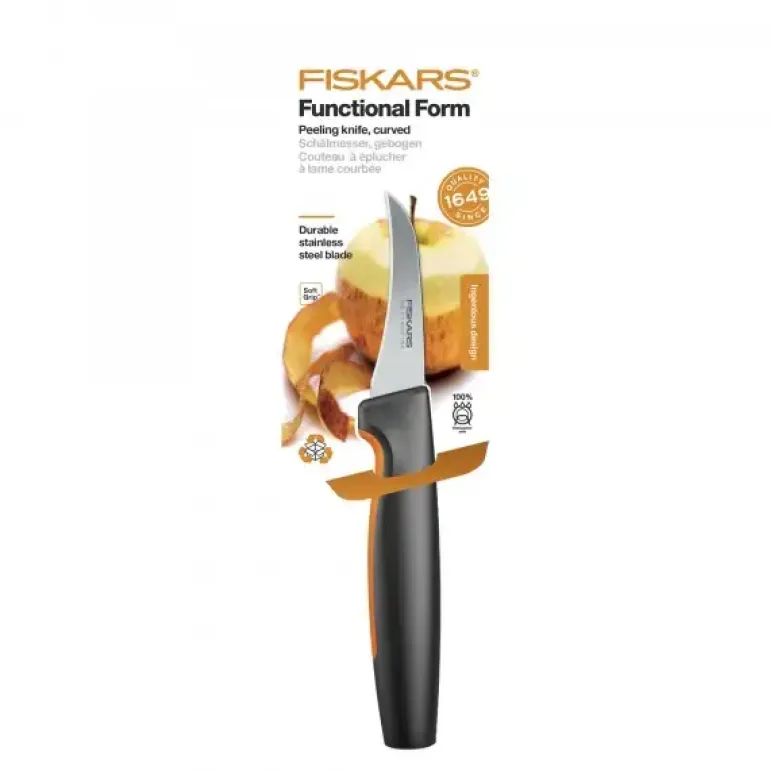 FISKARS FUNCTIONAL FORM Komplet 7 noży kuchennych luzem + Ostrzałka ESSENTIAL